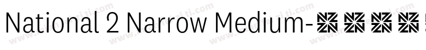 National 2 Narrow Medium字体转换